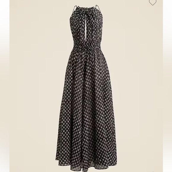 J. Crew Dresses & Skirts - NWT - J. Crew Women’s Crinkled Maxi Dress - Black/White Block Print - Sz M